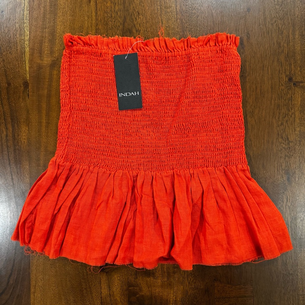 New! Indah Greta Strapless Top Summer Size Medium